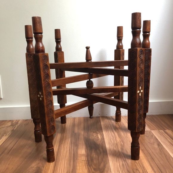 Vintage | Middle Eastern Tray / Table & Folding Base - Picture 2 of 16